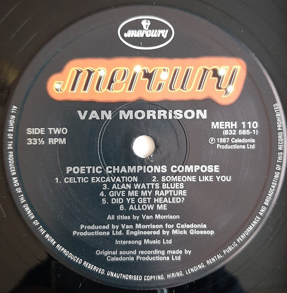 Van Morrison : Poetic Champions Compose (LP, Album)