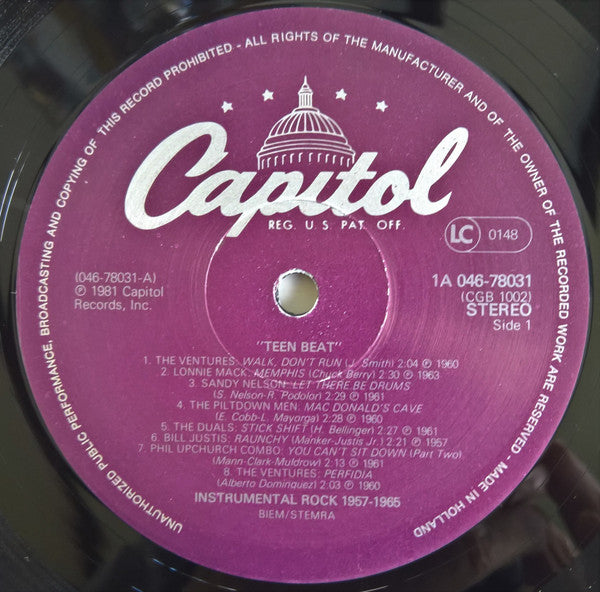 Various : Teen Beat. Instrumental Rock 1957-1965 (LP, Comp)