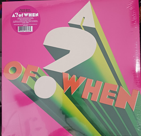 Panda Bear & Sonic Boom (2) : A ? of WHEN (LP, Album, Bioplastic, Ltd, Pin)