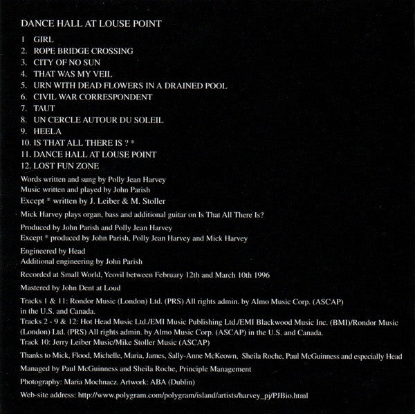 John Parish & Polly Jean Harvey* : Dance Hall At Louse Point (CD, Album)