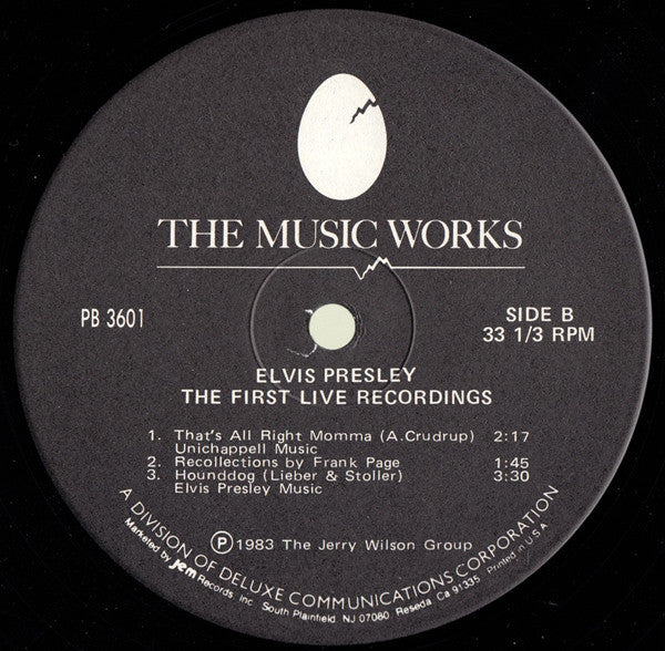 Elvis* : The First Live Recordings (LP, Album)
