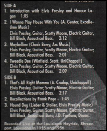 Elvis* : The First Live Recordings (LP, Album)