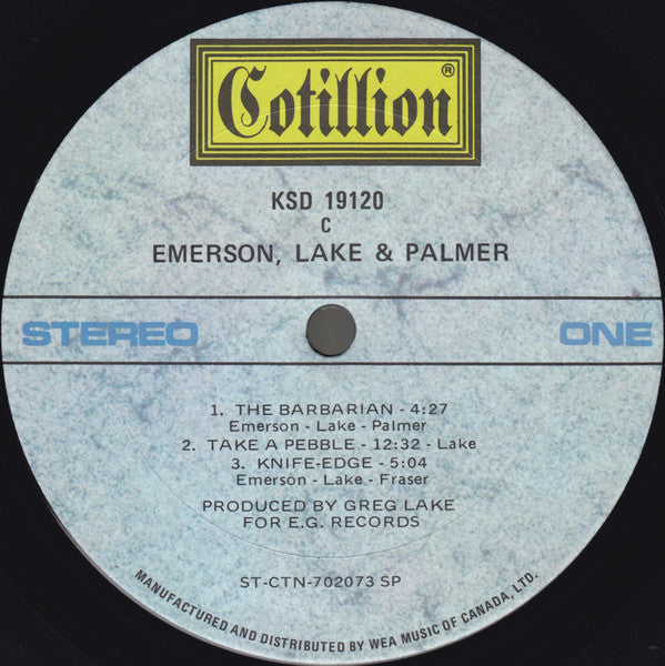 Emerson, Lake & Palmer : Emerson, Lake & Palmer (LP, Album, RE)