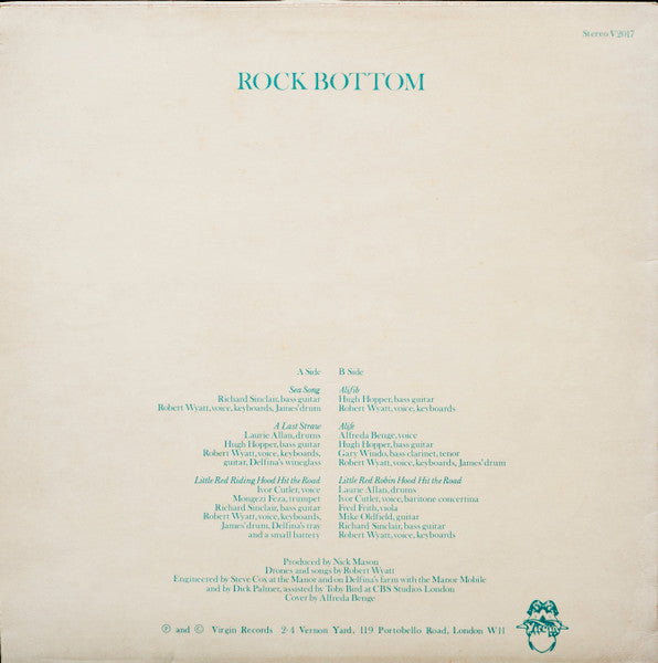 Robert Wyatt : Rock Bottom (LP, Album)