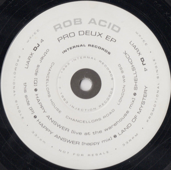 Rob Acid : Pro Deux EP (12", EP, Single, Promo)