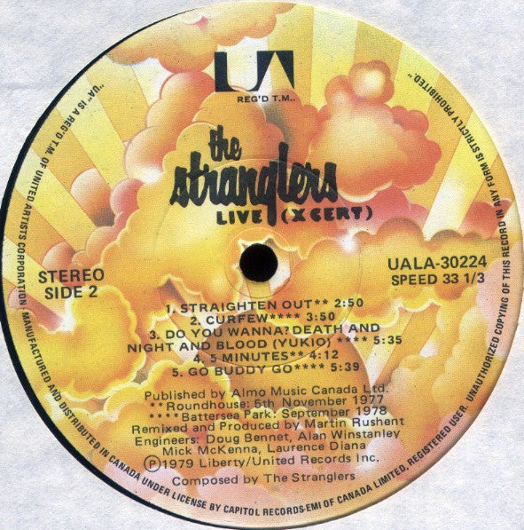 The Stranglers : Live (X Cert) (LP, Album)