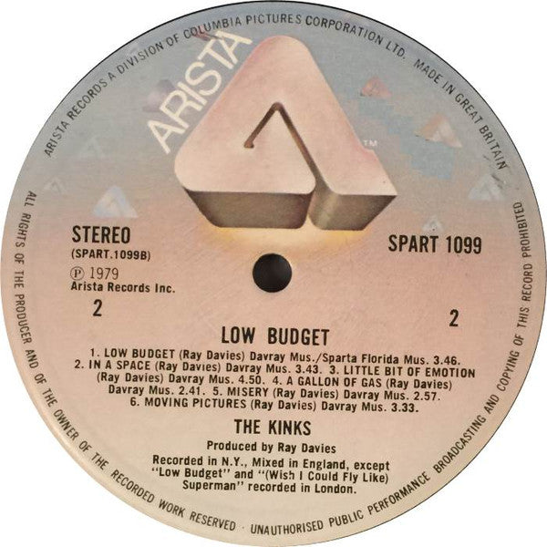 The Kinks : Low Budget (LP, Album)