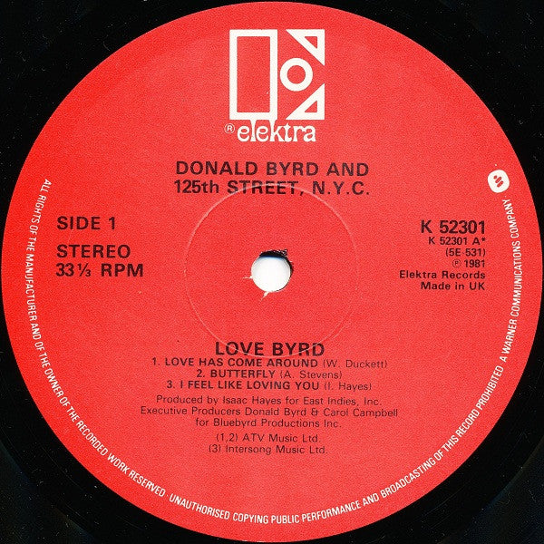 Donald Byrd And 125th Street, N.Y.C.* : Love Byrd (LP, Album)