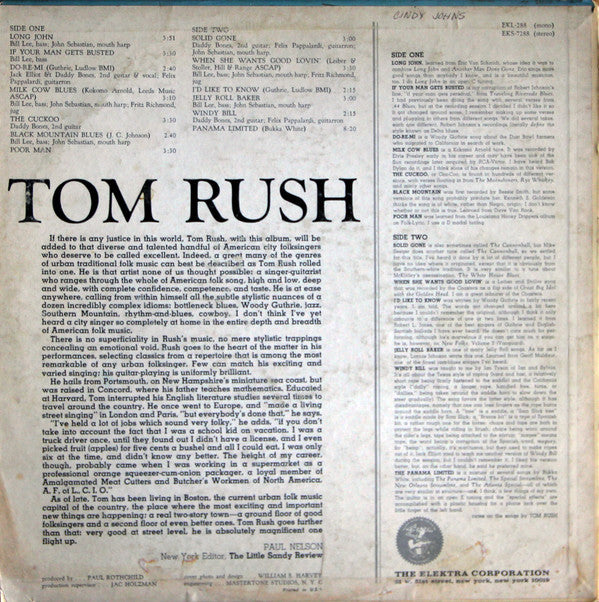 Tom Rush : Tom Rush (LP, Album, Mono)