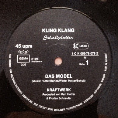 Kraftwerk : Das Model (12", Maxi, RE)