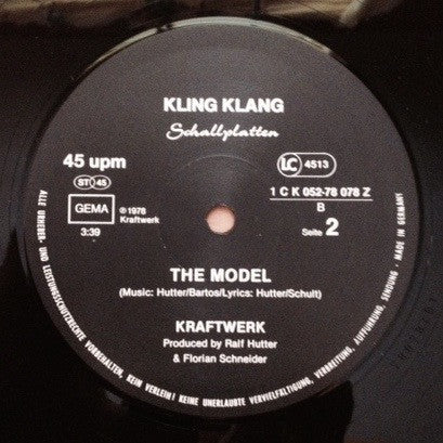 Kraftwerk : Das Model (12", Maxi, RE)