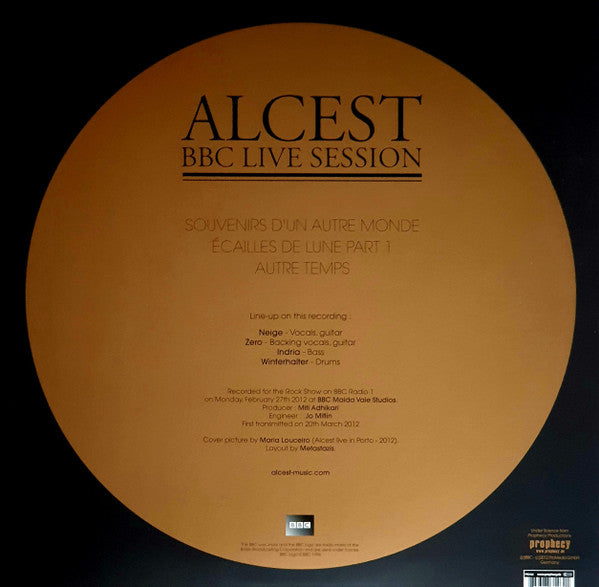 Alcest : BBC Live Session (12", S/Sided, Etch, Ltd)