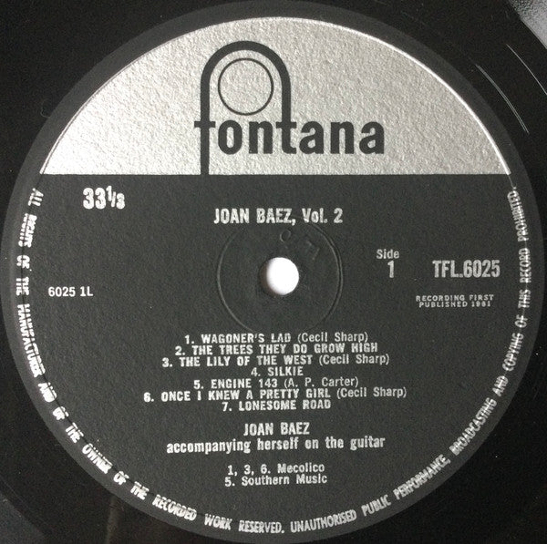 Joan Baez : Joan Baez, Vol. 2 (LP, Album)