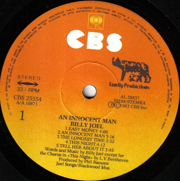 Billy Joel : An Innocent Man (LP, Album)