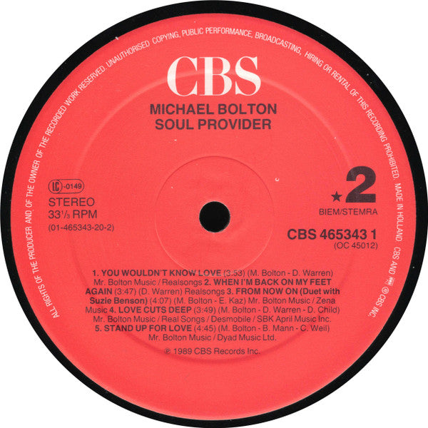 Michael Bolton : Soul Provider (LP, Album)