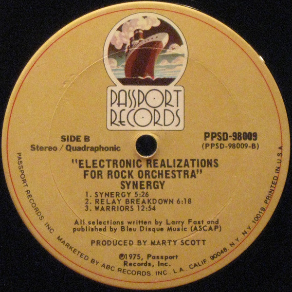 Synergy (3) : Electronic Realizations For Rock Orchestra (LP, Album, Quad)