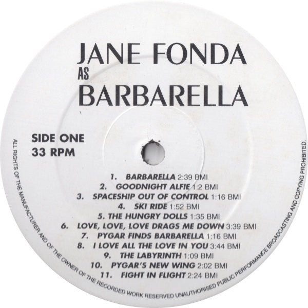 The Bob Crewe Generation : Barbarella (Motion Picture Soundtrack) (LP, Album, RE, Unofficial)
