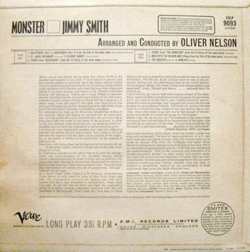 Jimmy Smith : Monster (LP, Album)