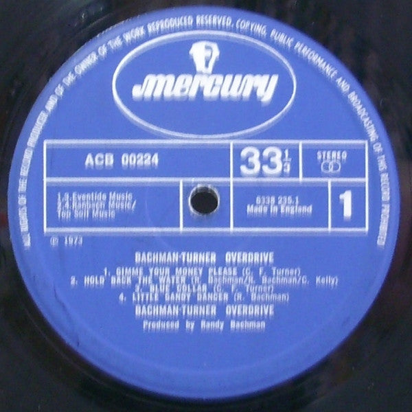 Bachman-Turner Overdrive : Bachman-Turner Overdrive (LP, Album, Gat)