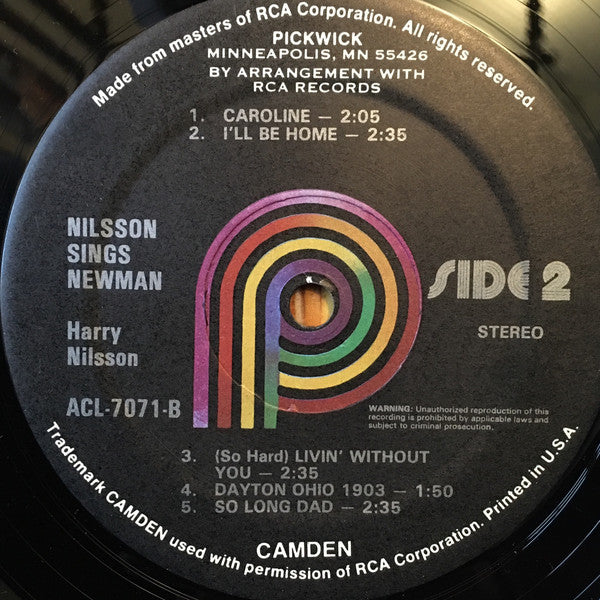 Nilsson* : Nilsson Sings Newman (LP, RE, Kee)