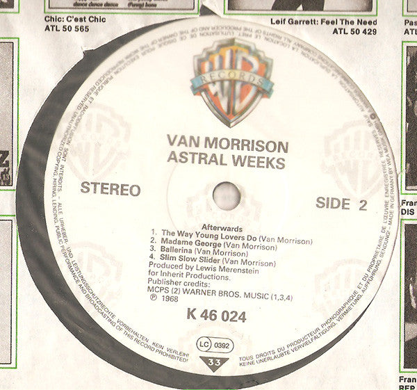 Van Morrison : Astral Weeks (LP, Album, RP)