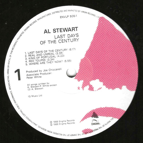Al Stewart : Last Days Of The Century (LP, Album)