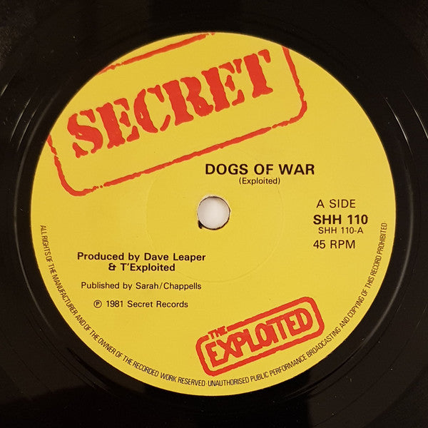 The Exploited : Dogs Of War (7")