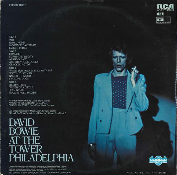 David Bowie : David Live (2xLP, Album, Gat)