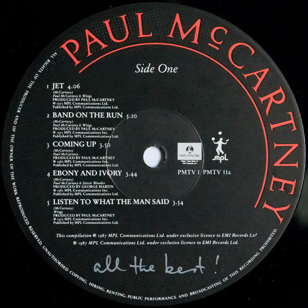 Paul McCartney : All The Best ! (2xLP, Comp)