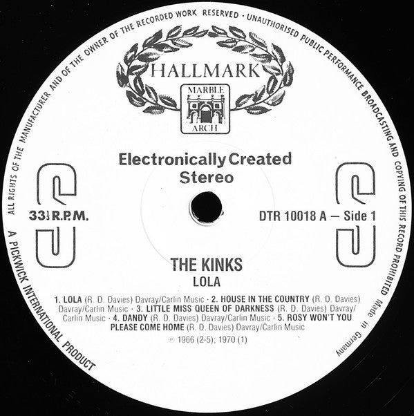 The Kinks : Greatest Hits (2xLP, Comp)
