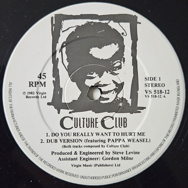 Culture Club : Do You Really Want To Hurt Me (12", Single, CBS)