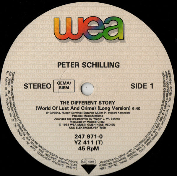Schilling* : The Different Story (World Of Lust And Crime) (Long Version) (12")