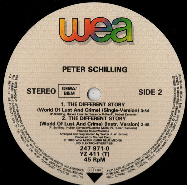 Schilling* : The Different Story (World Of Lust And Crime) (Long Version) (12")