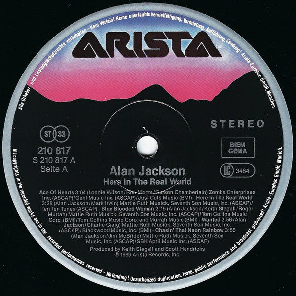 Alan Jackson (2) : Here In The Real World (LP, Album)