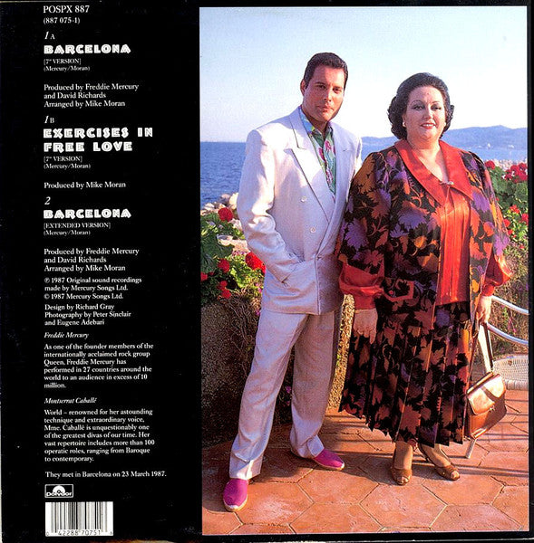 Freddie Mercury & Montserrat Caballé : Barcelona (12", Single)