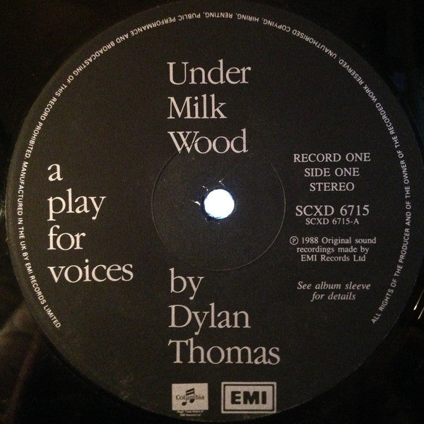 Dylan Thomas : Under Milk Wood (A Play For Voices) (2xLP, Album)