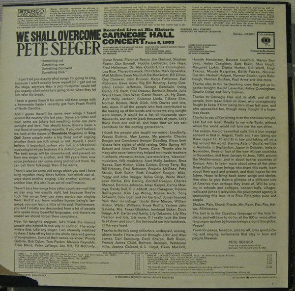 Pete Seeger : We Shall Overcome (LP)