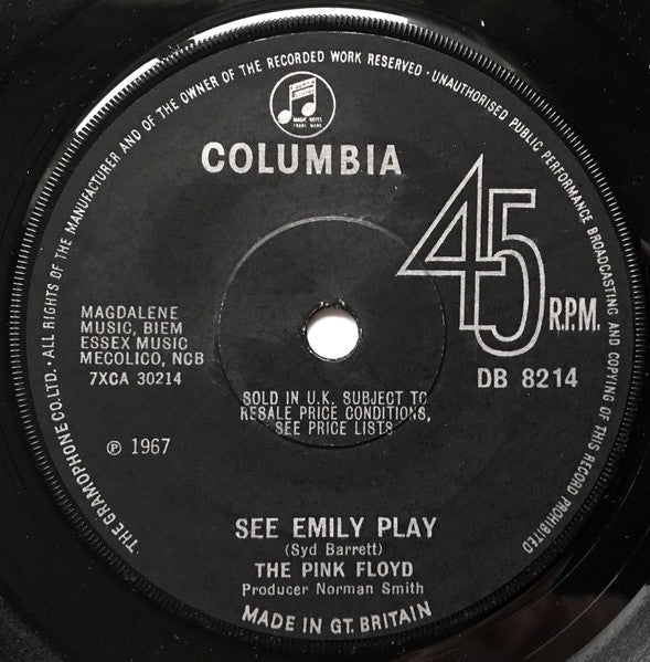 The Pink Floyd* : See Emily Play (7", Single, Mono, Sol)