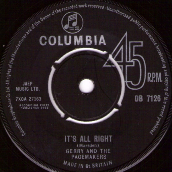 Gerry And The Pacemakers* : You'll Never Walk Alone (7", Single)