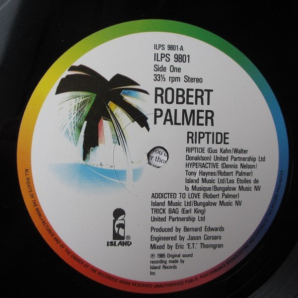 Robert Palmer : Riptide (LP, Album)