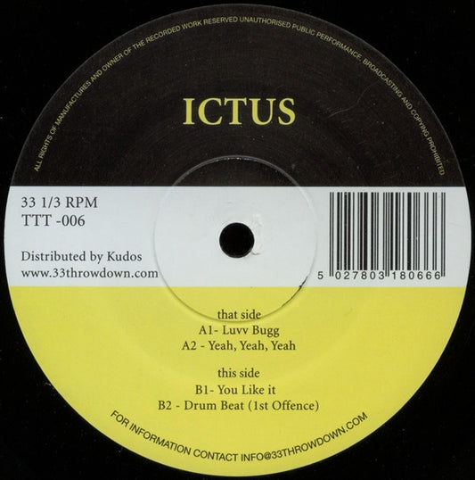 Ictus (3) : Luvv Bugg (12")