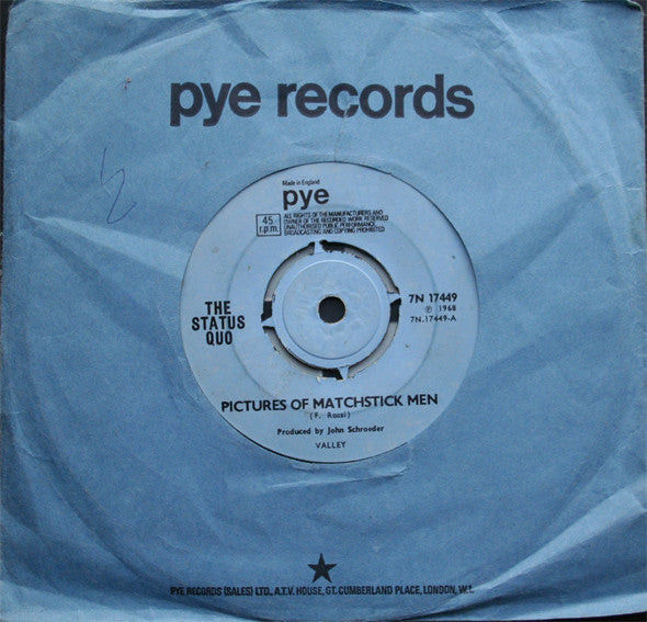 The Status Quo* : Pictures Of Matchstick Men (7", Single)