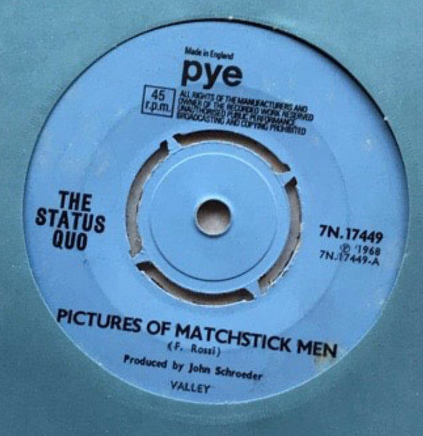 The Status Quo* : Pictures Of Matchstick Men (7", Single)