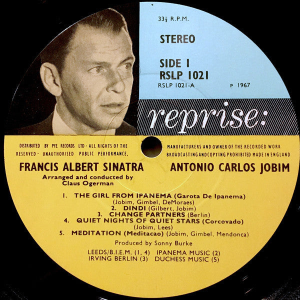 Francis Albert Sinatra* & Antonio Carlos Jobim : Francis Albert Sinatra & Antonio Carlos Jobim (LP, Album)