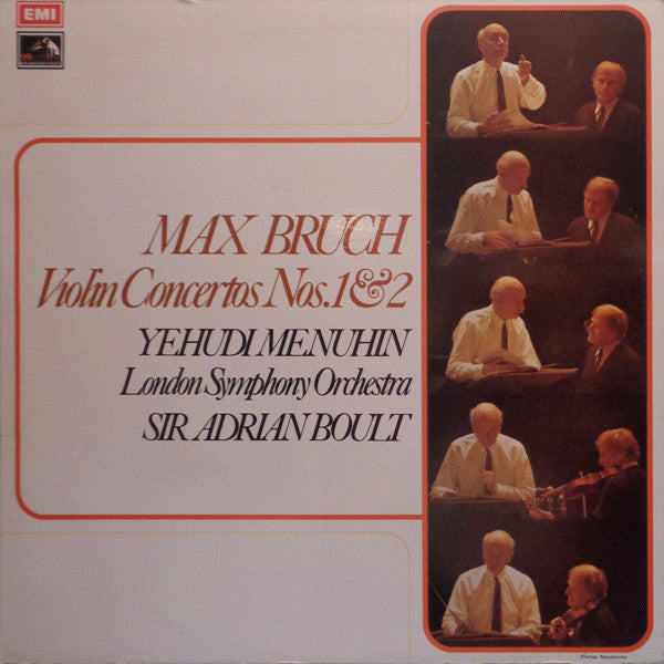 Max Bruch - Yehudi Menuhin, London Symphony Orchestra, Sir Adrian Boult : Violin Concertos Nos. 1 & 2 (LP, RP)