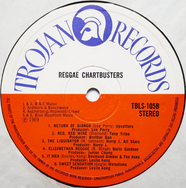Various : Reggae Chartbusters (LP, Comp, RP)