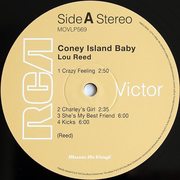Lou Reed : Coney Island Baby (LP, Album, RE, 180)