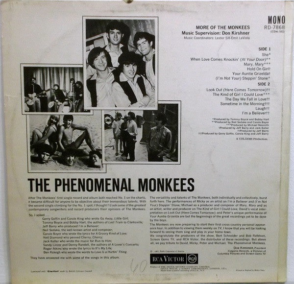 The Monkees : More Of The Monkees (LP, Album, Mono)