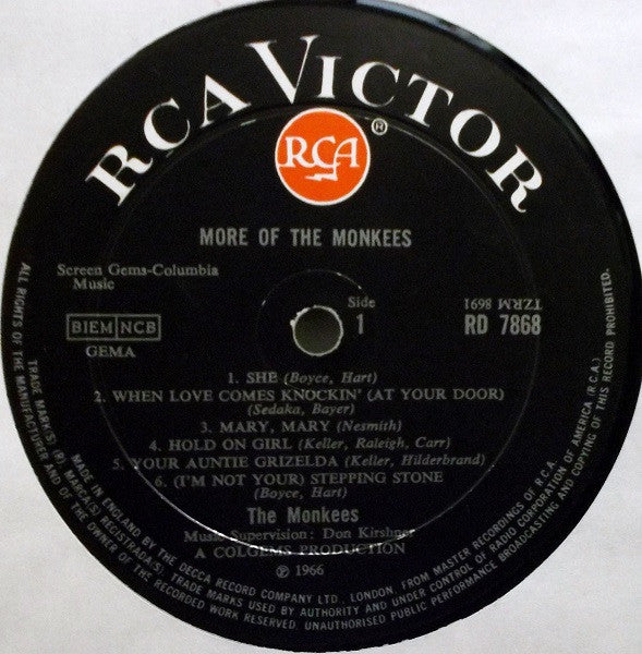 The Monkees : More Of The Monkees (LP, Album, Mono)
