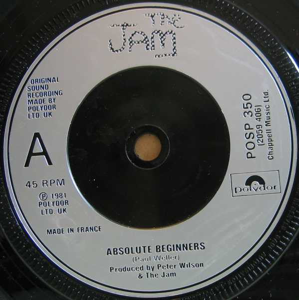 The Jam : Absolute Beginners (7", Single, Fra)
